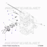 ENGINE, THROTTLE BODY AND FUEL RAIL