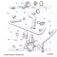 ENGINE, WATERPUMP AND BYPASS