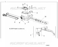 FRONT BRAKE BRAKE LEVER AND MASTER CYLINDER