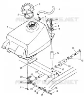 FUEL TANK MAGNUM 4X4 W97AC42A, SWEDISH MAGNUM 4X4 S97AC42E AND NORWEGIAN MA (4940834083A013)