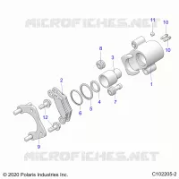 BRAKES, REAR CALIPER