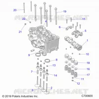 ENGINE, CYLINDER HEAD AND VALVES