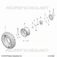 WHEELS, FRONT TIRE AND BRAKE DISC -A19SDA57R1/SDE57R1 (C101290)