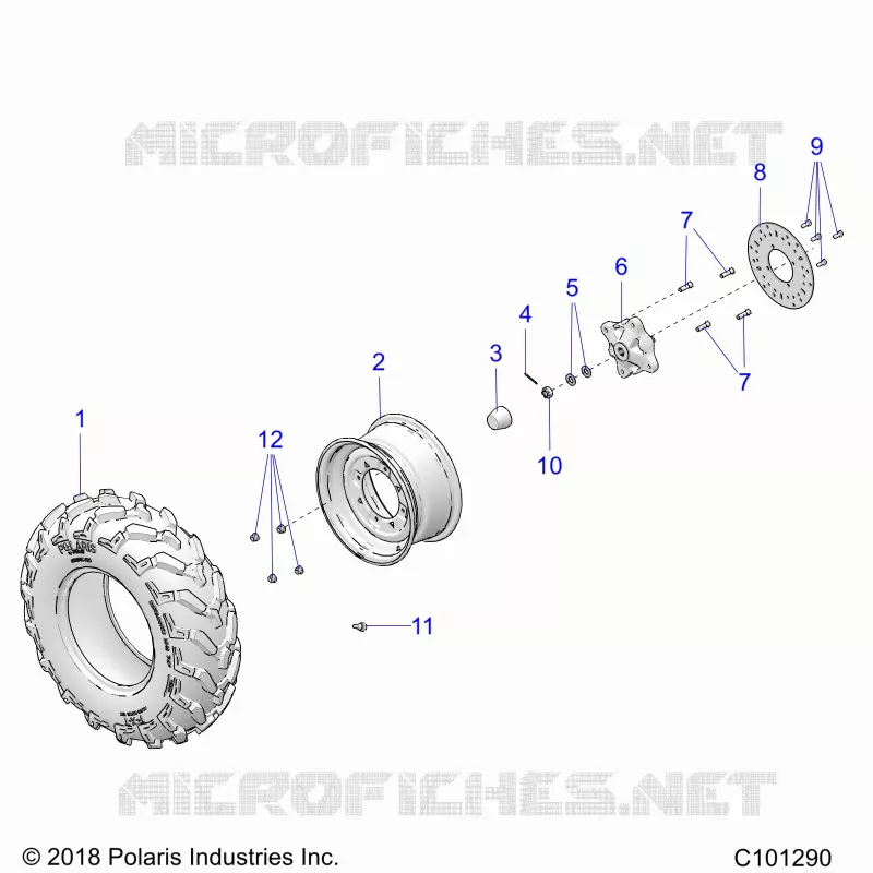 WHEELS, FRONT TIRE AND BRAKE DISC -A19SDA57R1/SDE57R1 (C101290)