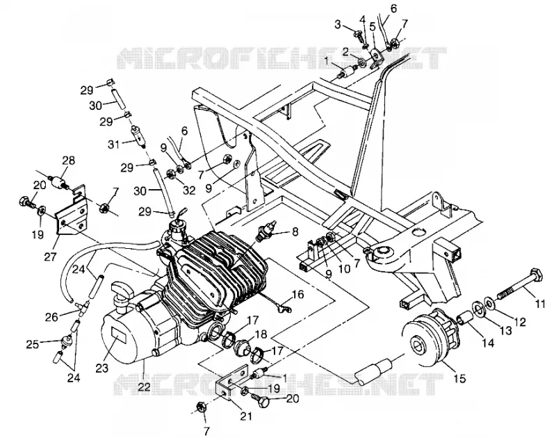 ENGINE MOUNTING TRAIL BOSS W97AA25C (4940574057A009)