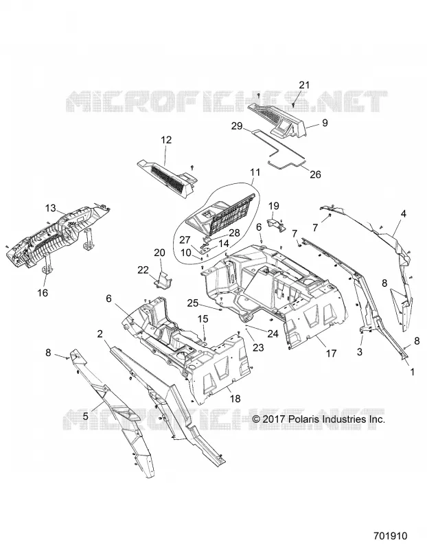 REAR BODYWORK RACK AND FENDERS