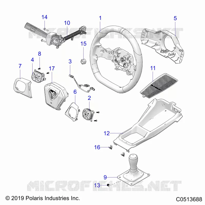 CONTROLS, HAND CONTROLS MANUAL- T23AAFGB/HB/PGD/HD/RGB/HB ALL OPTIONS (C0513688)