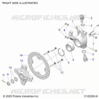 FRONT SUSPENSION HUB, KNUCKLE AND BRAKE DISC