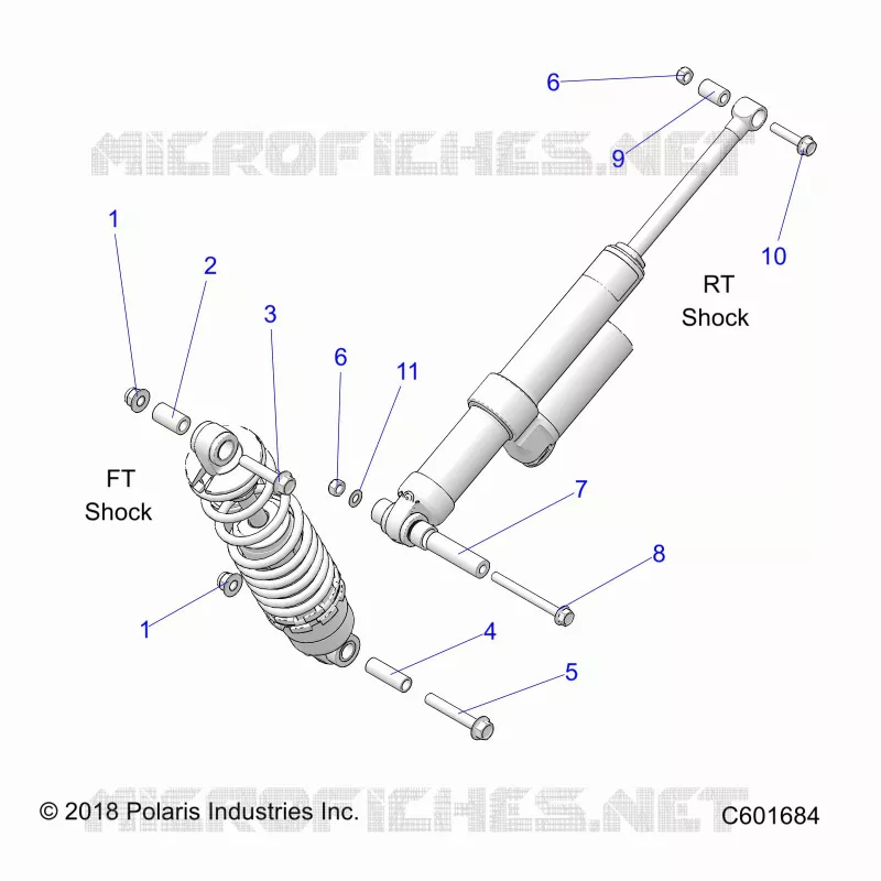 SUSPENSION, SHOCK MOUNTING, REAR SUSP.