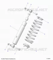 SUSPENSION, REAR SHOCK MOUNTING