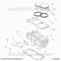 CYLINDER AND PISTON