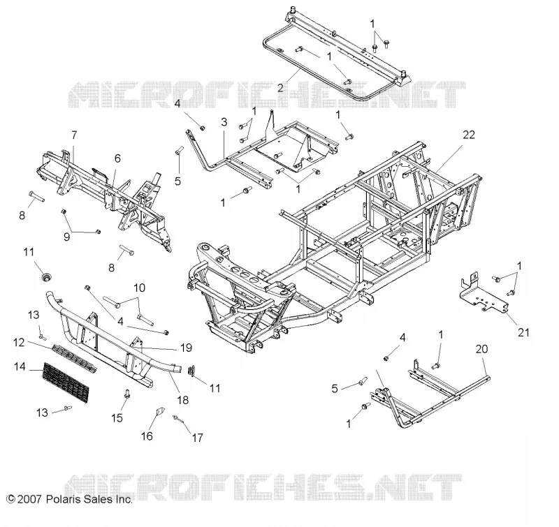 CHASSIS, FRAME AND FRONT BUMPER