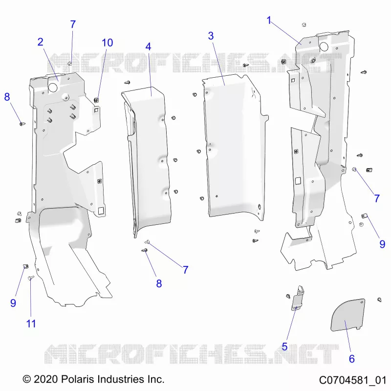 REAR BODYWORK CLOSEOFF, SIDE PANELS