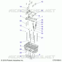 ENGINE, CYLINDER HEAD AND VALVES