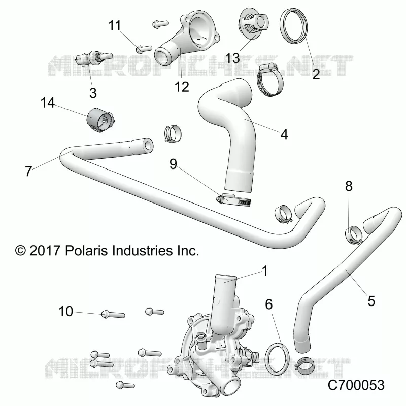 ENGINE, WATERPUMP AND BYPASS