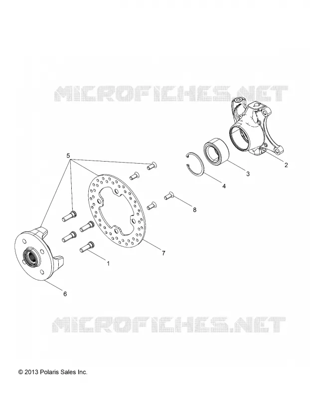 FRONT SUSPENSION HUBS, DISKS AND KNUCKLES