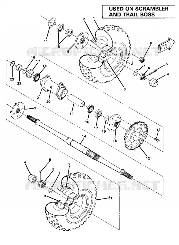 REAR WHEEL DRIVE ASSEMBLY (4911991199028A)