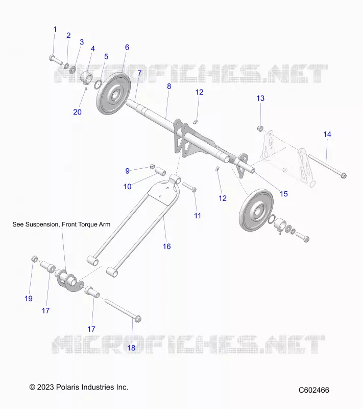 SUSPENSION, REAR TORQUE ARM