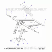SUSPENSION, FRONT TORQUE ARM