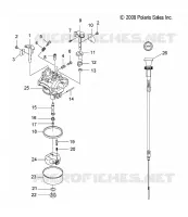 ENGINE, CARBURETOR AND CHOKE CABLE