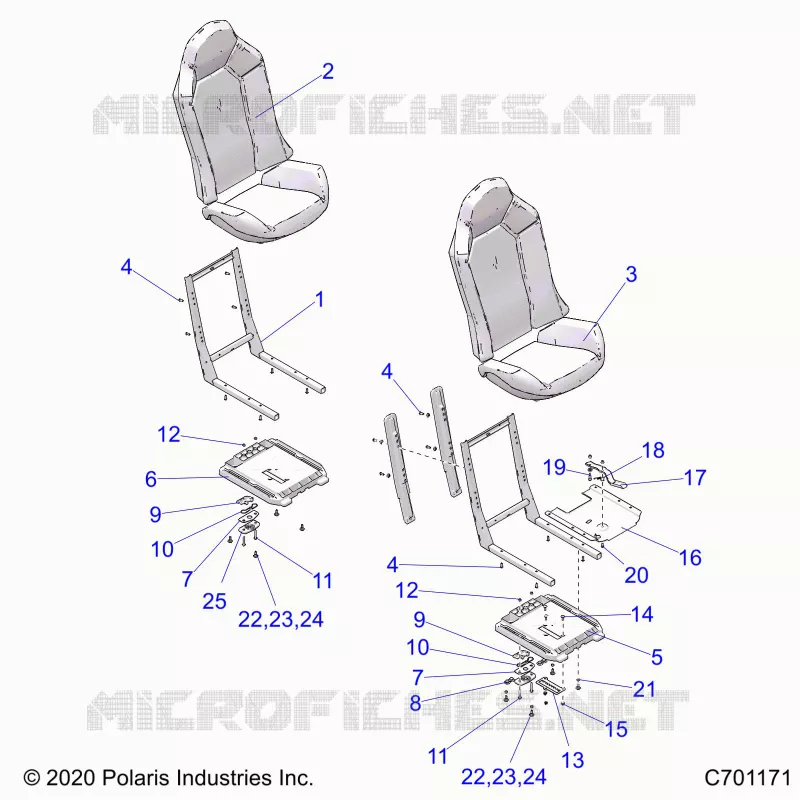 SEAT ASM. AND SLIDER