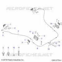 CHASSIS, HOOD HINGE CABLE ASM.