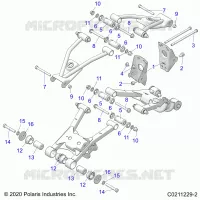 REAR SUSPENSION CONTROL ARM, MOUNTING