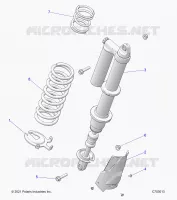 SUSPENSION, REAR SHOCK MOUNTING, STANDARD/PREMIUM