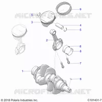 ENGINE, CRANKSHAFT AND PISTON