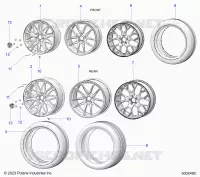WHEELS, FRONT AND REAR