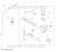ENGINE, CLUTCH LEVER AND MASTER CYLINDER