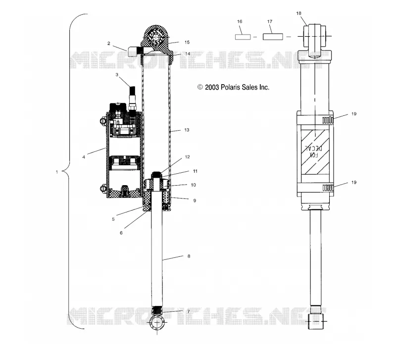 SHOCK AND RESERVOIR (REAR TRACK)(EDGE)