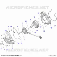 ENGINE, STATOR COVER AND FLYWHEEL