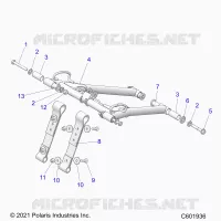 SUSPENSION, FRONT TORQUE ARM