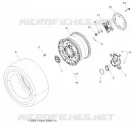 WHEELS, REAR AND HUB