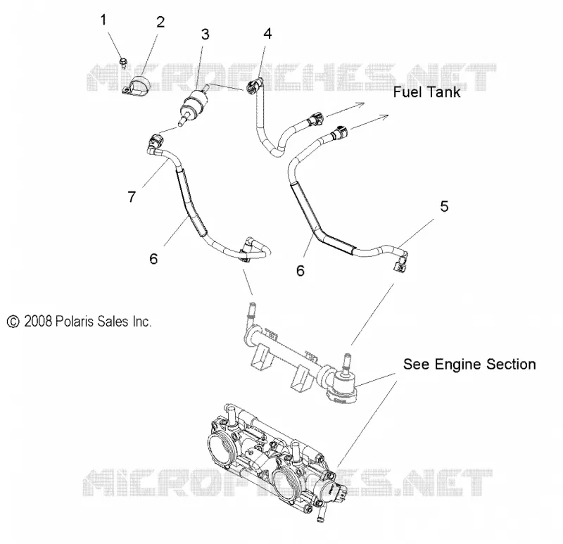 FUEL SYSTEM, THROTTLE  BODY AND FUEL LINES