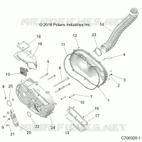 DRIVE TRAIN, CLUTCH COVER AND DUCTING