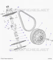DRIVE TRAIN, SECONDARY CLUTCH