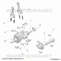ENGINE, CRANKSHAFT AND BEARINGS