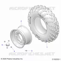 WHEELS, FRONT TIRE