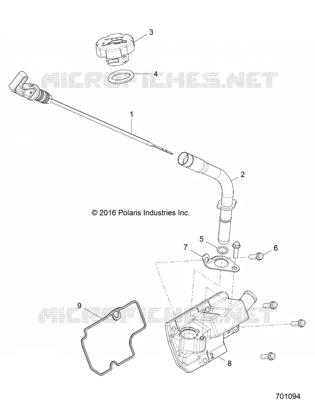 OIL DIPSTICK AND BREATHER