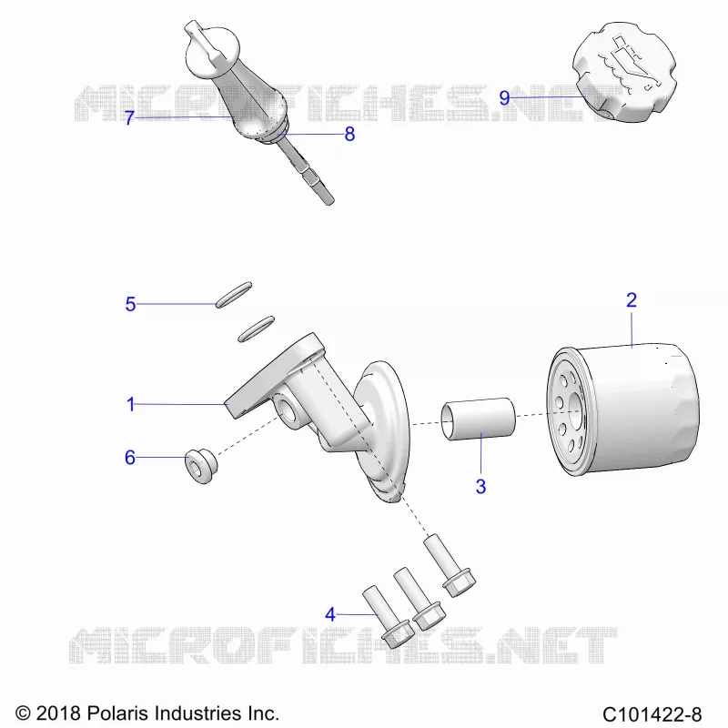 OIL FILTER AND DIPSTICK