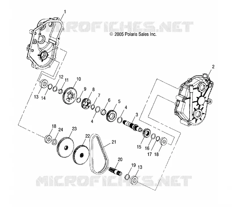 DRIVE TRAIN, GEARCASE (2 OF 2)