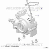 DRIVE TRAIN, GEARCASE MOUNTING, FRONT