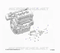 ENGINE, MOUNTING AND LONG BLOCK
