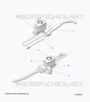 FRONT BRAKE BRAKE LEVER AND MASTER CYLINDER
