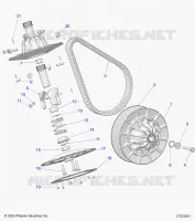 DRIVE TRAIN, SECONDARY CLUTCH