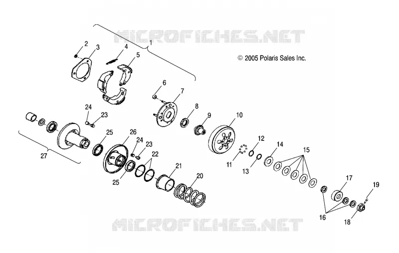 DRIVE TRAIN, SECONDARY CLUTCH