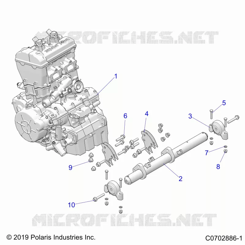 ENGINE, MOUNTING & LONG BLOCK