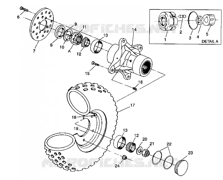 FRONT WHEEL ASSEMBLY 6X6 350L S938739 (4924362436016A)